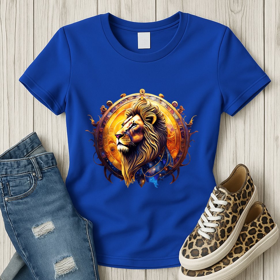 Leo Lion Zodiac Sign Womens T-Shirt
