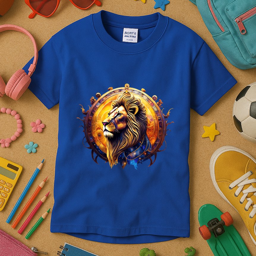 Leo Lion Zodiac Sign Kids T-Shirt