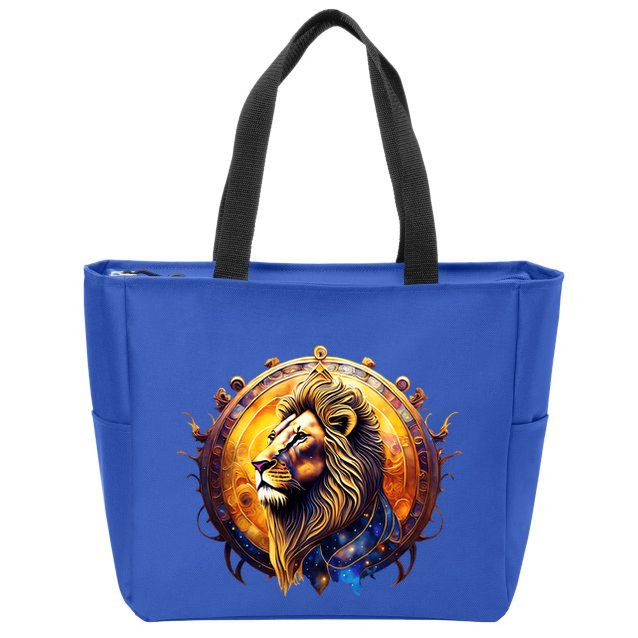 Leo Lion Zodiac Sign Zip Tote Bag