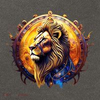 Leo Lion Zodiac Sign Cotton Canvas Backpack