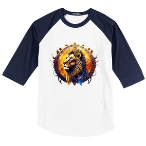 Leo Lion Zodiac Sign Baseball Sleeve Shirt