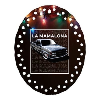 La Mamalona 1990s Obs Static Truck Ceramic Oval Ornament