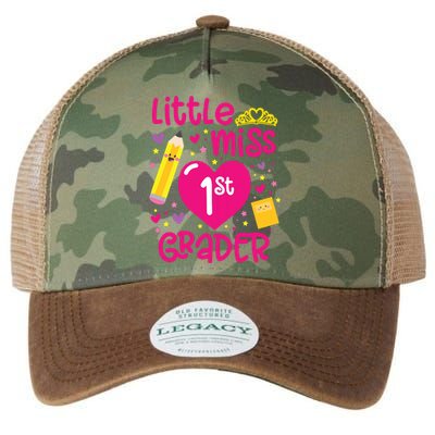 Little Miss 1st Grader 1st Grade Girl First Day Of School Legacy Tie Dye Trucker Hat