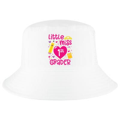 Little Miss 1st Grader 1st Grade Girl First Day Of School Cool Comfort Performance Bucket Hat