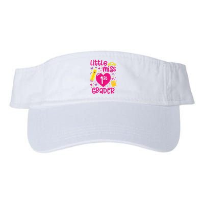 Little Miss 1st Grader 1st Grade Girl First Day Of School Valucap Bio-Washed Visor