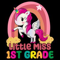 Little Miss 1st Grade Rainbow Unicorn City Backpack