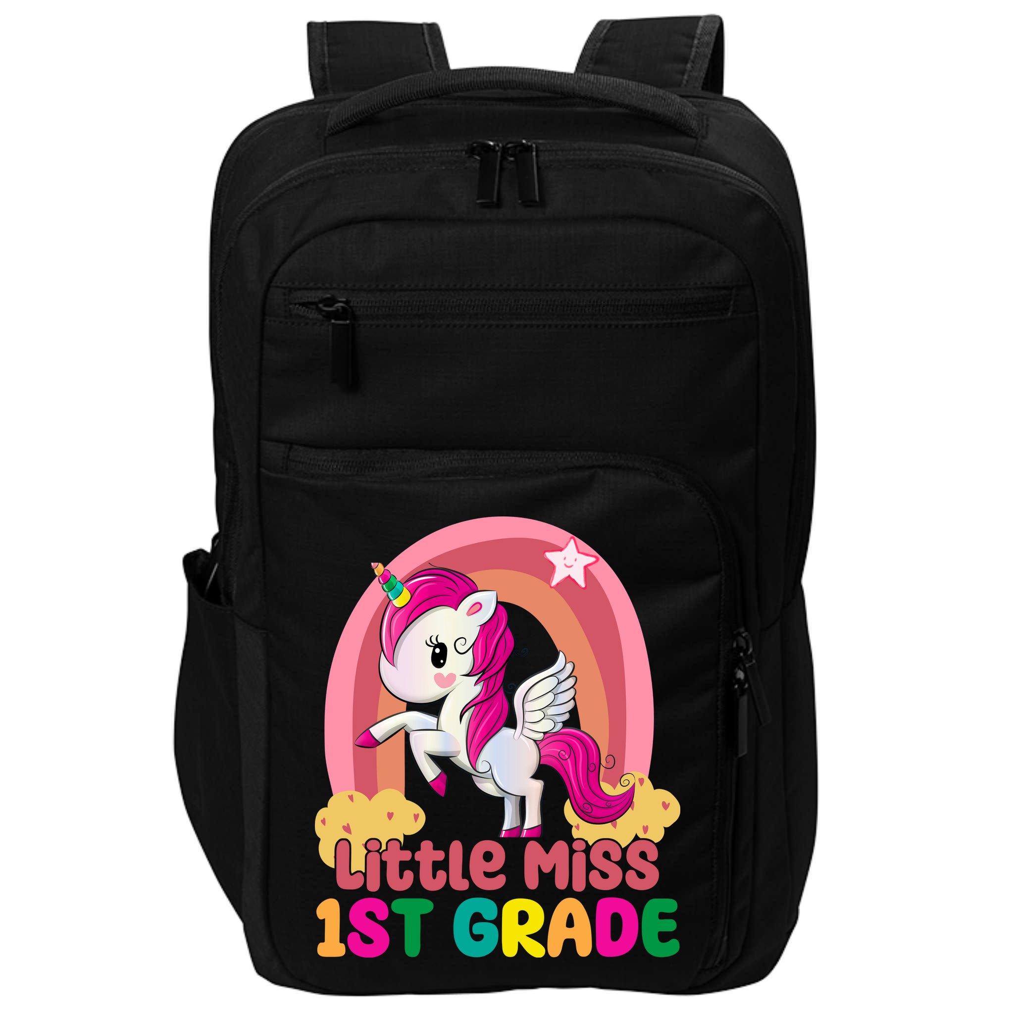 Little Miss 1st Grade Rainbow Unicorn Impact Tech Backpack