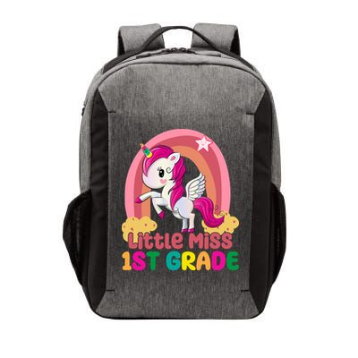 Little Miss 1st Grade Rainbow Unicorn Vector Backpack