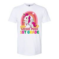 Little Miss 1st Grade Rainbow Unicorn Softstyle CVC T-Shirt