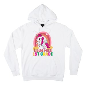 Little Miss 1st Grade Rainbow Unicorn Hoodie