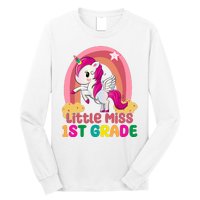 Little Miss 1st Grade Rainbow Unicorn Long Sleeve Shirt