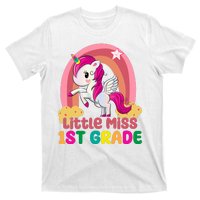 Little Miss 1st Grade Rainbow Unicorn T-Shirt