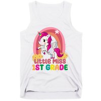 Little Miss 1st Grade Rainbow Unicorn Tank Top