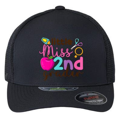 Little Miss 2nd Grade First Day Of Second Grade Cute Flexfit Unipanel Trucker Cap