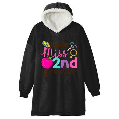 Little Miss 2nd Grade First Day Of Second Grade Cute Hooded Wearable Blanket