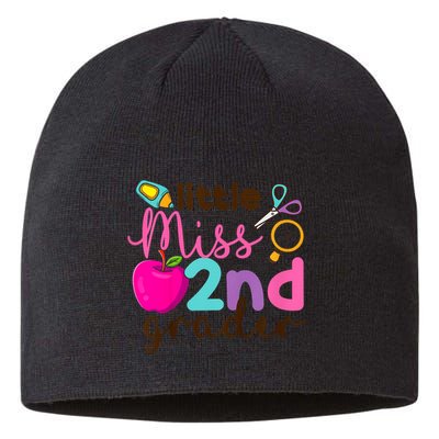 Little Miss 2nd Grade First Day Of Second Grade Cute Sustainable Beanie
