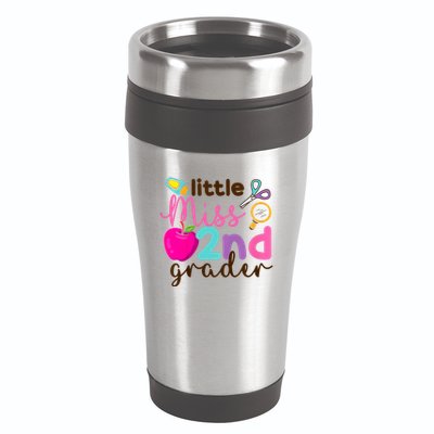Little Miss 2nd Grade First Day Of Second Grade Cute 16oz Travel Tumbler