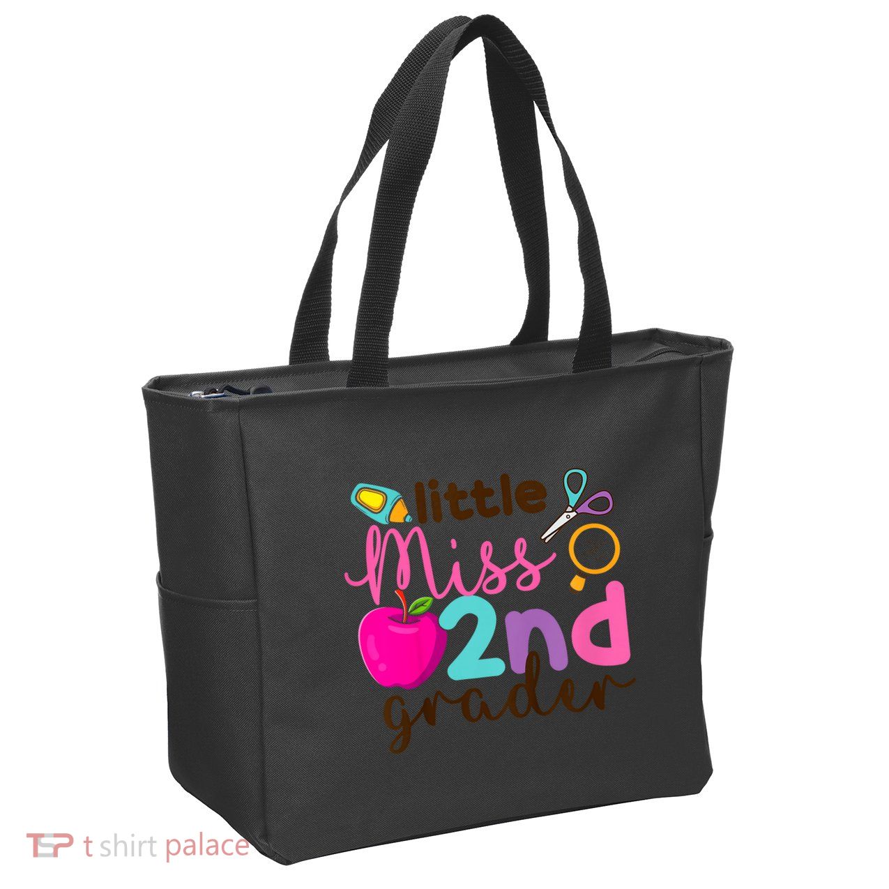 Little Miss 2nd Grade First Day Of Second Grade Cute Zip Tote Bag