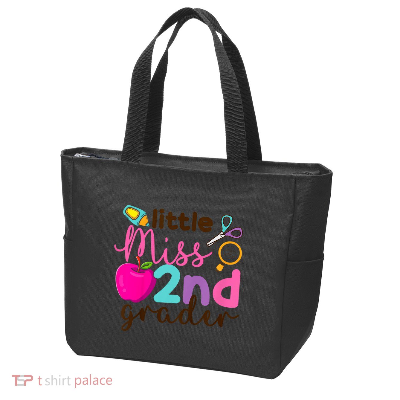 Little Miss 2nd Grade First Day Of Second Grade Cute Zip Tote Bag