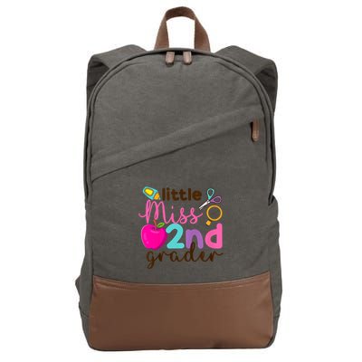 Little Miss 2nd Grade First Day Of Second Grade Cute Cotton Canvas Backpack