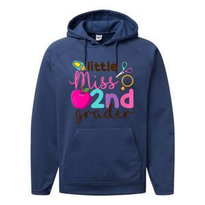 Little Miss 2nd Grade First Day Of Second Grade Cute Performance Fleece Hoodie