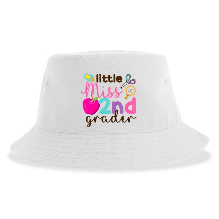 Little Miss 2nd Grade First Day Of Second Grade Cute Sustainable Bucket Hat