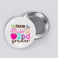 Little Miss 2nd Grade First Day Of Second Grade Cute Button