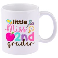 Little Miss 2nd Grade First Day Of Second Grade Cute 11oz C Handle Ceramic Mug