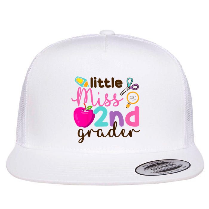 Little Miss 2nd Grade First Day Of Second Grade Cute Flat Bill Trucker Hat