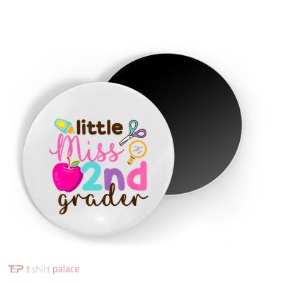 Little Miss 2nd Grade First Day Of Second Grade Cute Magnet