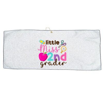 Little Miss 2nd Grade First Day Of Second Grade Cute Large Microfiber Waffle Golf Towel