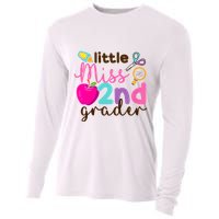 Little Miss 2nd Grade First Day Of Second Grade Cute Cooling Performance Long Sleeve Crew