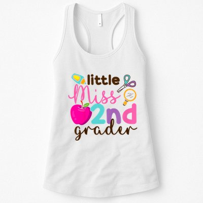 Little Miss 2nd Grade First Day Of Second Grade Cute Womens Tank Top