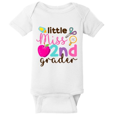 Little Miss 2nd Grade First Day Of Second Grade Cute Baby Bodysuit