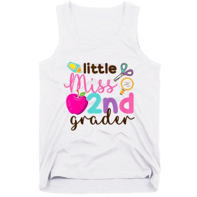 Little Miss 2nd Grade First Day Of Second Grade Cute Tank Top