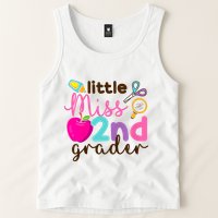 Little Miss 2nd Grade First Day Of Second Grade Cute Tank Top