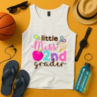 Little Miss 2nd Grade First Day Of Second Grade Cute Tank Top