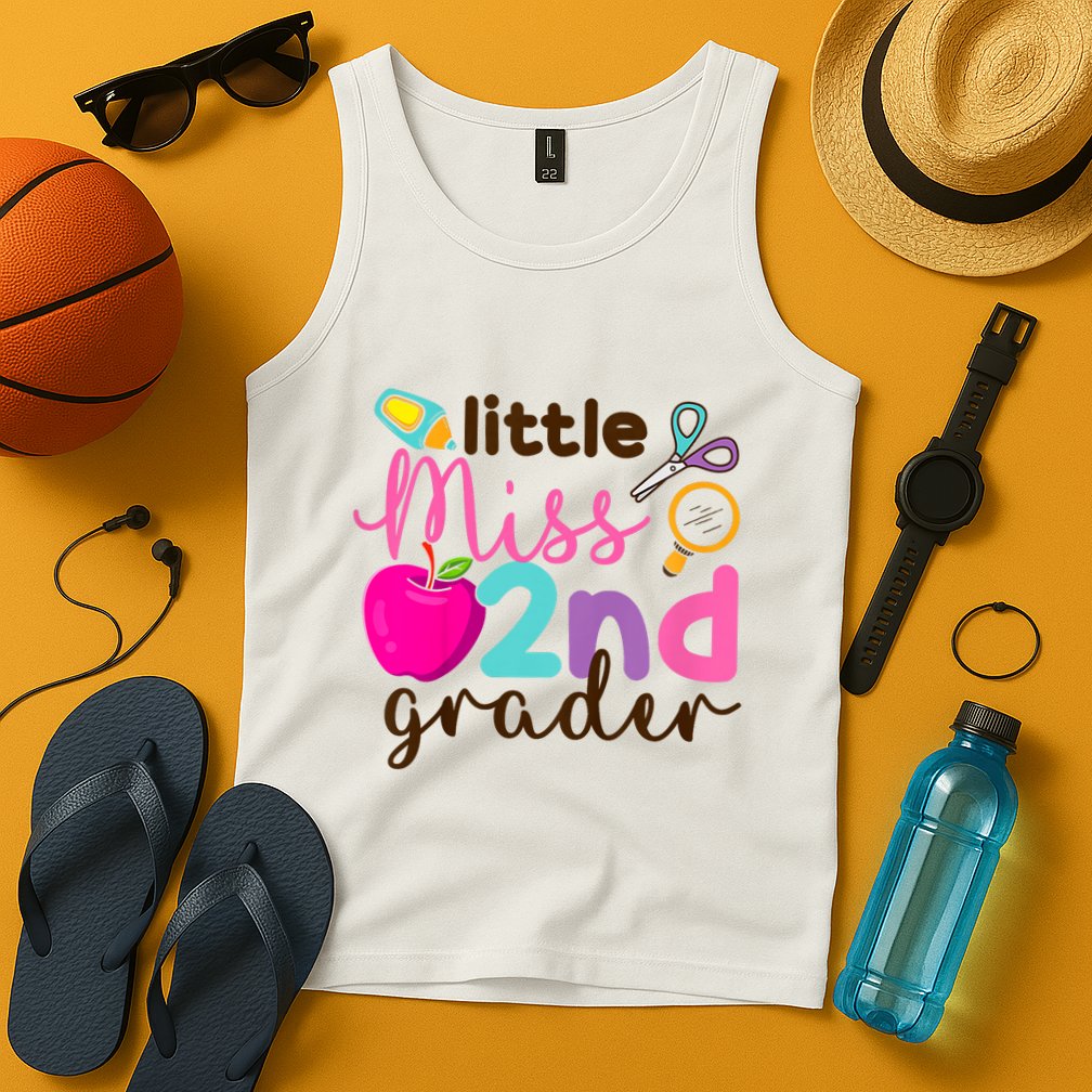 Little Miss 2nd Grade First Day Of Second Grade Cute Tank Top
