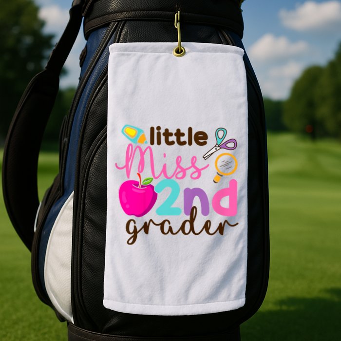 Little Miss 2nd Grade First Day Of Second Grade Cute Golf Towel