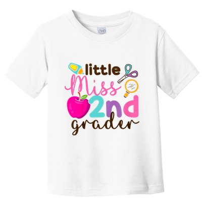 Little Miss 2nd Grade First Day Of Second Grade Cute Toddler T-Shirt