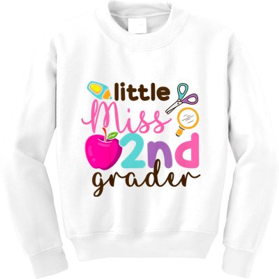 Little Miss 2nd Grade First Day Of Second Grade Cute Kids Sweatshirt