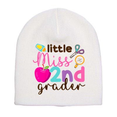 Little Miss 2nd Grade First Day Of Second Grade Cute Short Acrylic Beanie