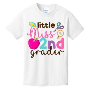 Little Miss 2nd Grade First Day Of Second Grade Cute Kids T-Shirt