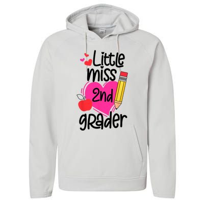 Little Miss 2nd Grader First Day Of Second Grade Girl Performance Fleece Hoodie