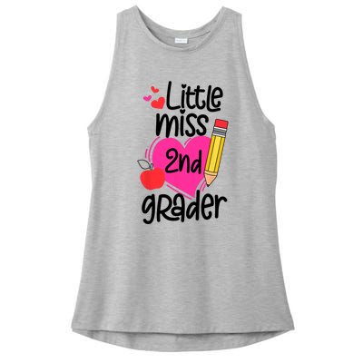 Little Miss 2nd Grader First Day Of Second Grade Girl Ladies PosiCharge Tri-Blend Wicking Tank