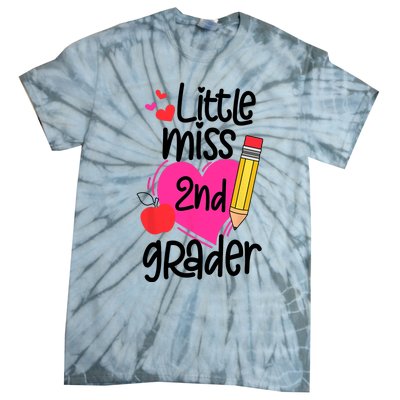 Little Miss 2nd Grader First Day Of Second Grade Girl Tie-Dye T-Shirt