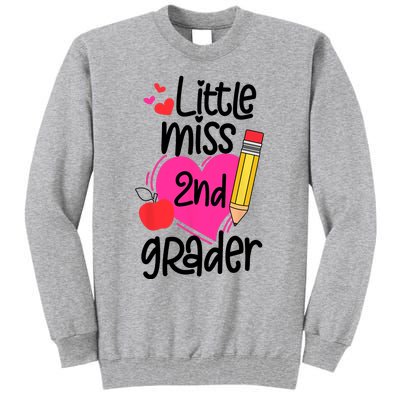 Little Miss 2nd Grader First Day Of Second Grade Girl Tall Sweatshirt