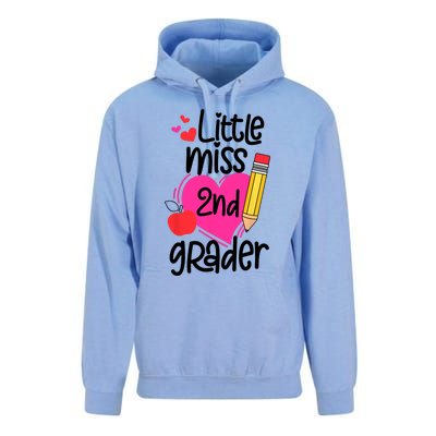 Little Miss 2nd Grader First Day Of Second Grade Girl Unisex Surf Hoodie