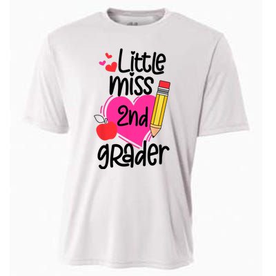 Little Miss 2nd Grader First Day Of Second Grade Girl Cooling Performance Crew T-Shirt