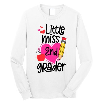 Little Miss 2nd Grader First Day Of Second Grade Girl Long Sleeve Shirt